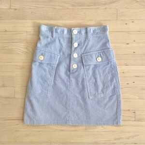& Other Stories Lilac Purple Corduroy Button Mini Skirt